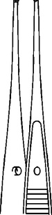 Graefe pinzeta oční rovná; 1×2 zuby; 10,0 cm