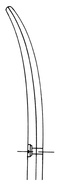Mayo-Stille nůžky preparační tupé zahnuté; 15,0 cm