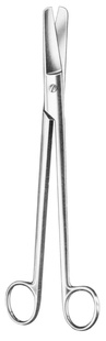 Dubois nůžky gynekologické tupé rovné; 27,0 cm