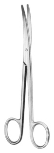 Lexer nůžky preparační zahnuté; 16,0 cm