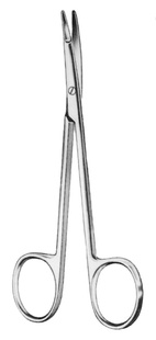 Kilner nůžky preparační zahnuté; 15,0 cm
