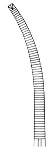 Ochsner-Kocher svorka na cévy zahnutá; 18,0 cm