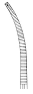 Ochsner-Kocher svorka na cévy zahnutá; 18,0 cm