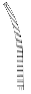 Ochsner-Kocher svorka na cévy zahnutá; 20,0 cm