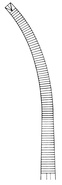 Ochsner-Kocher svorka na cévy zahnutá; 22,0 cm