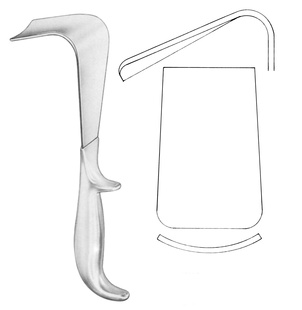 Young hák na prostatu; 38×64 mm; 22 cm