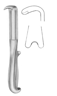 Young hák na prostatu; 25×25 mm; 21 cm