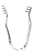 Finsen rozvěrač ostrý; 3×4 zuby; 7,0 cm