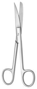 Nůžky chirurgické hrotnato-tupé zahnuté; 16,5 cm