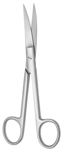 Nůžky chirurgické hrotnaté zahnuté; 16,5 cm
