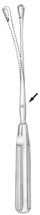 Sims/Recamier kyreta tupá ohebná; 5 mm; 26 cm