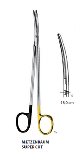 Metzenbaum nůžky tupé zahnuté tvrd. SC; 18,0 cm 